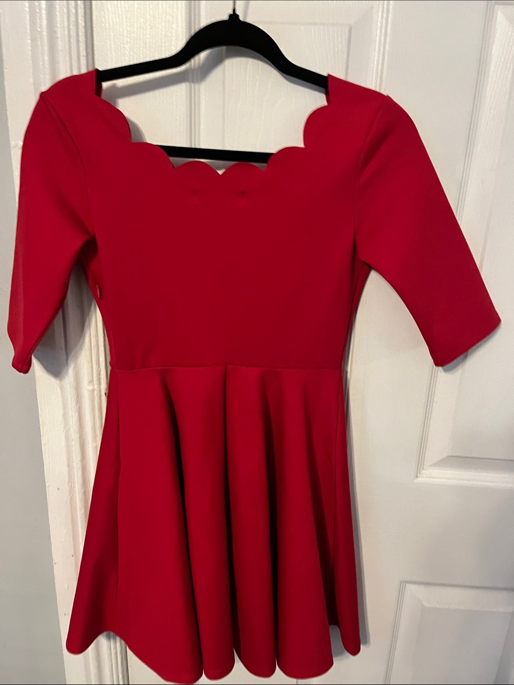 Lulus Tip The Scallop Red Fit & Flare Skater Dress - Picture 11 of 13